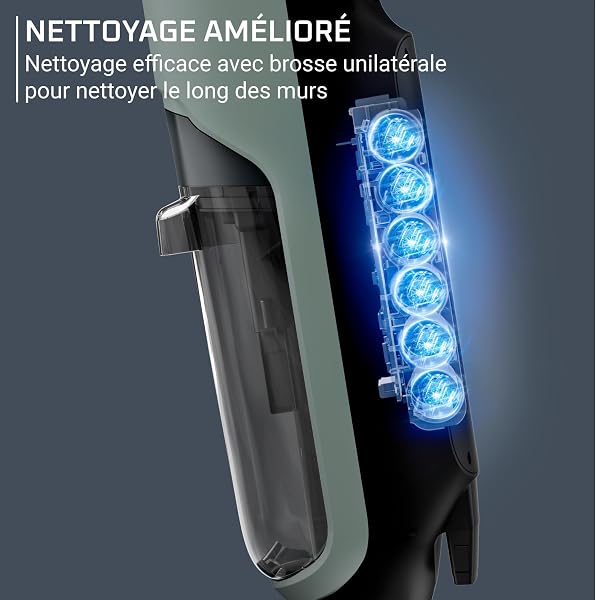 Rowenta X-Clean2, Aspirateur Laveur sans Fil, Nettoyage 2-en-1, Modes ECO/Max, Léger, Nettoyage Le Long des Murs, Auto-Nettoyage, GZ2262E0, Xc2 Eucalyptus - 5