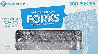 Member's Mark Clear Plastic Forks, 300 Count
