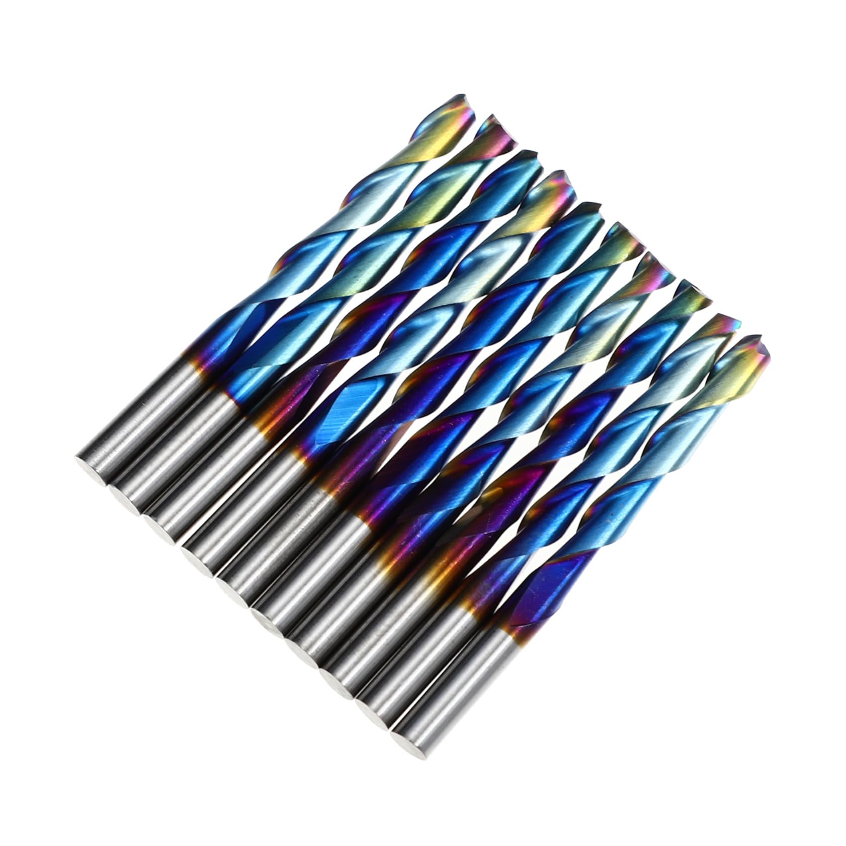 HEALEEP 10pcs CNC Milling Cutters Metric Ball Nose End Mills Tungsten Steel Bits Excellent Cutting Performance