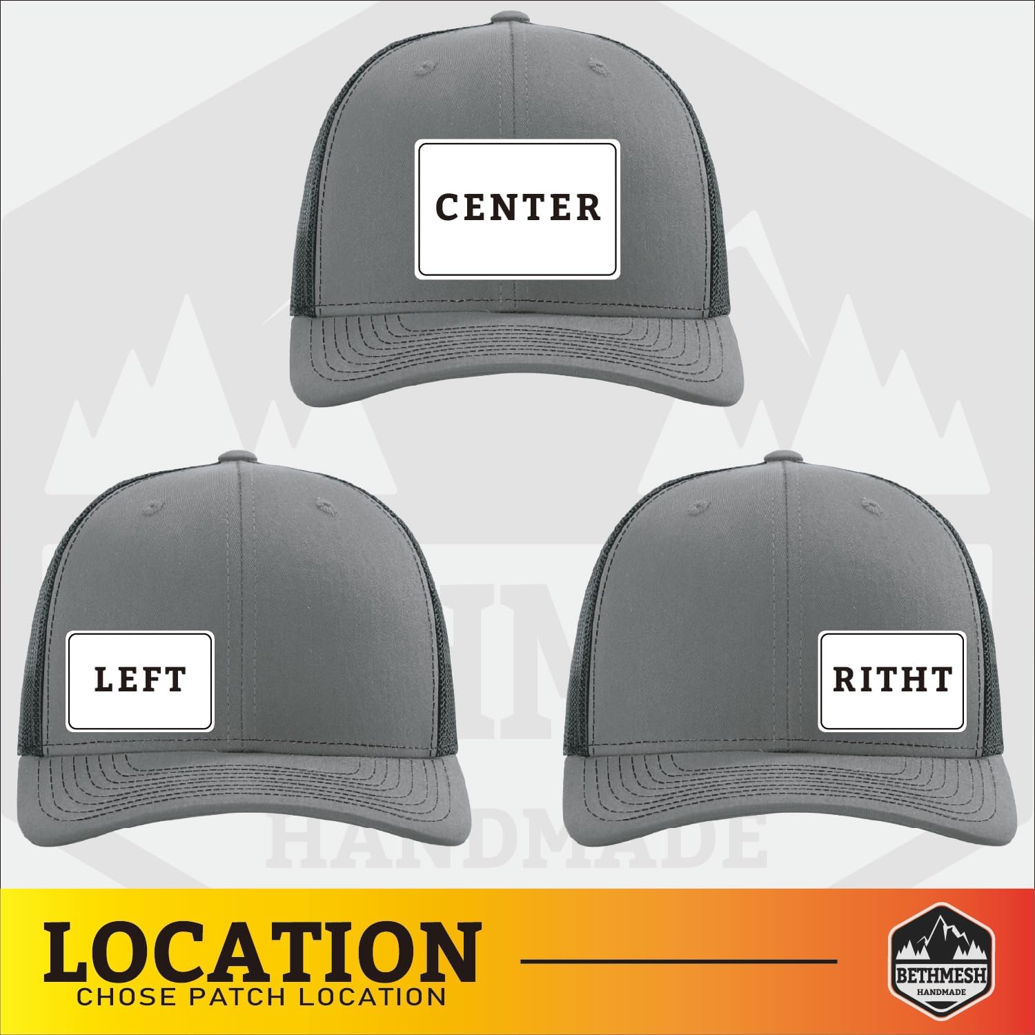 Personalized Leather Patch Trucker Hat - Image 5