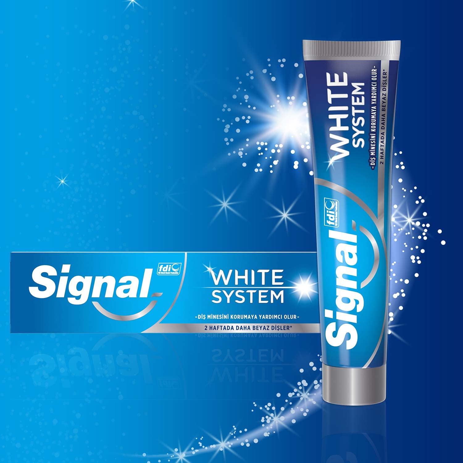 Signal White System Diş Macunu Original 2 Haftada Daha Beyaz Dişler 75 ml x2 + Clear Men Kepeğe Karşı Etkili Şampuan Cool Sport Menthol 600 ml