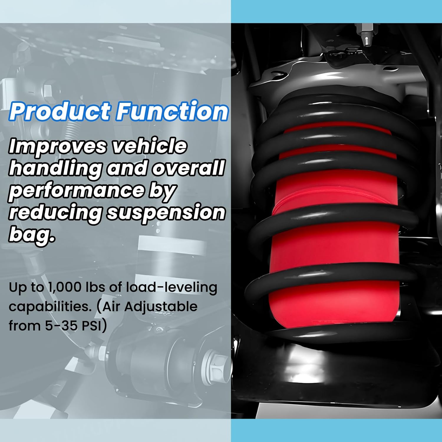 2Pcs Air Suspension Kit for 2005-2012 Acura MDX, 2005-2017 Honda Odyssey, 2005-2009 Honda Pilot Car Rear Air Spring Bags (7X60815)