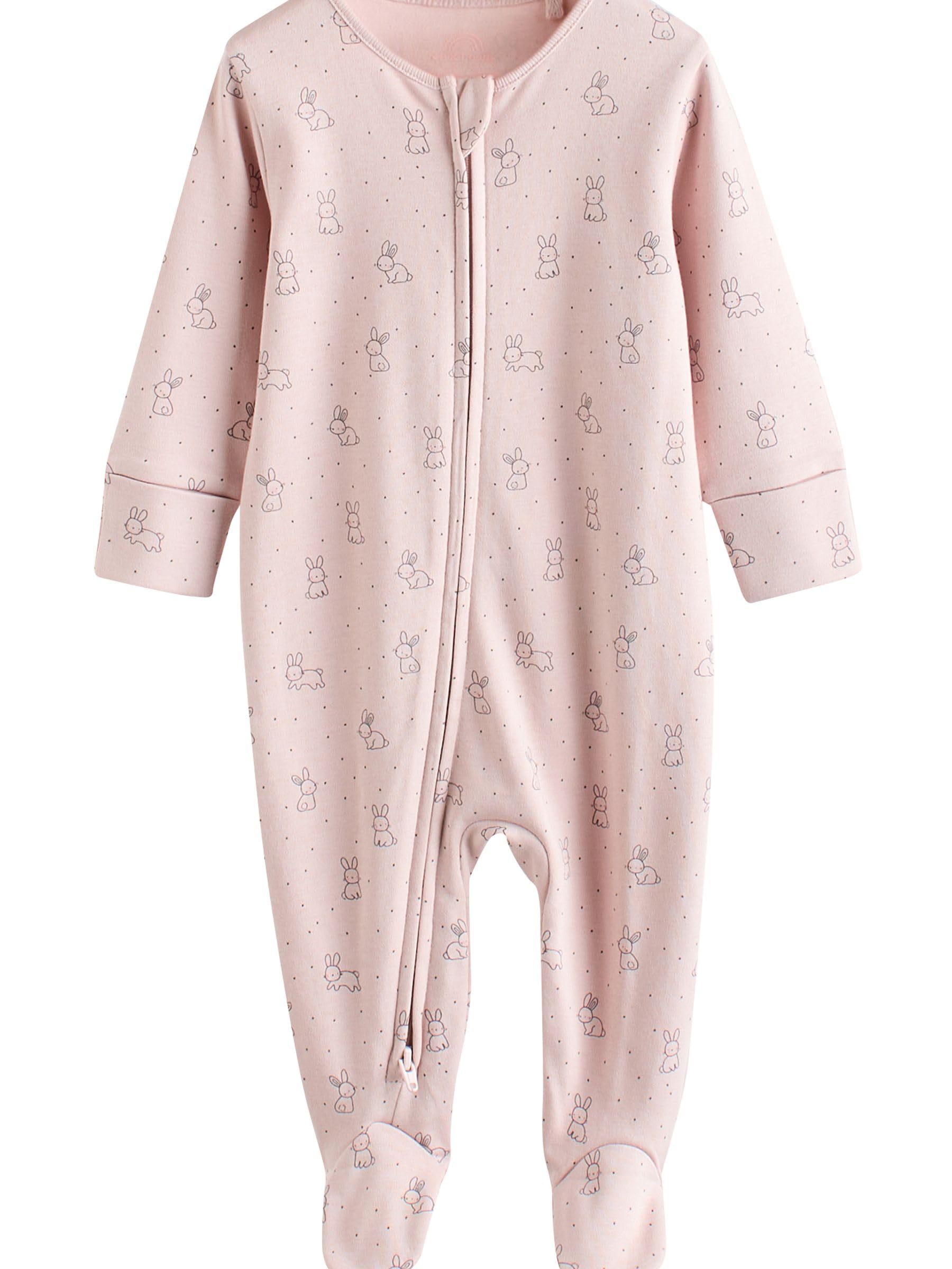 NEXT Bebés niña Pack de 5 Pijamas Tipo Pelele para bebé con conejitos