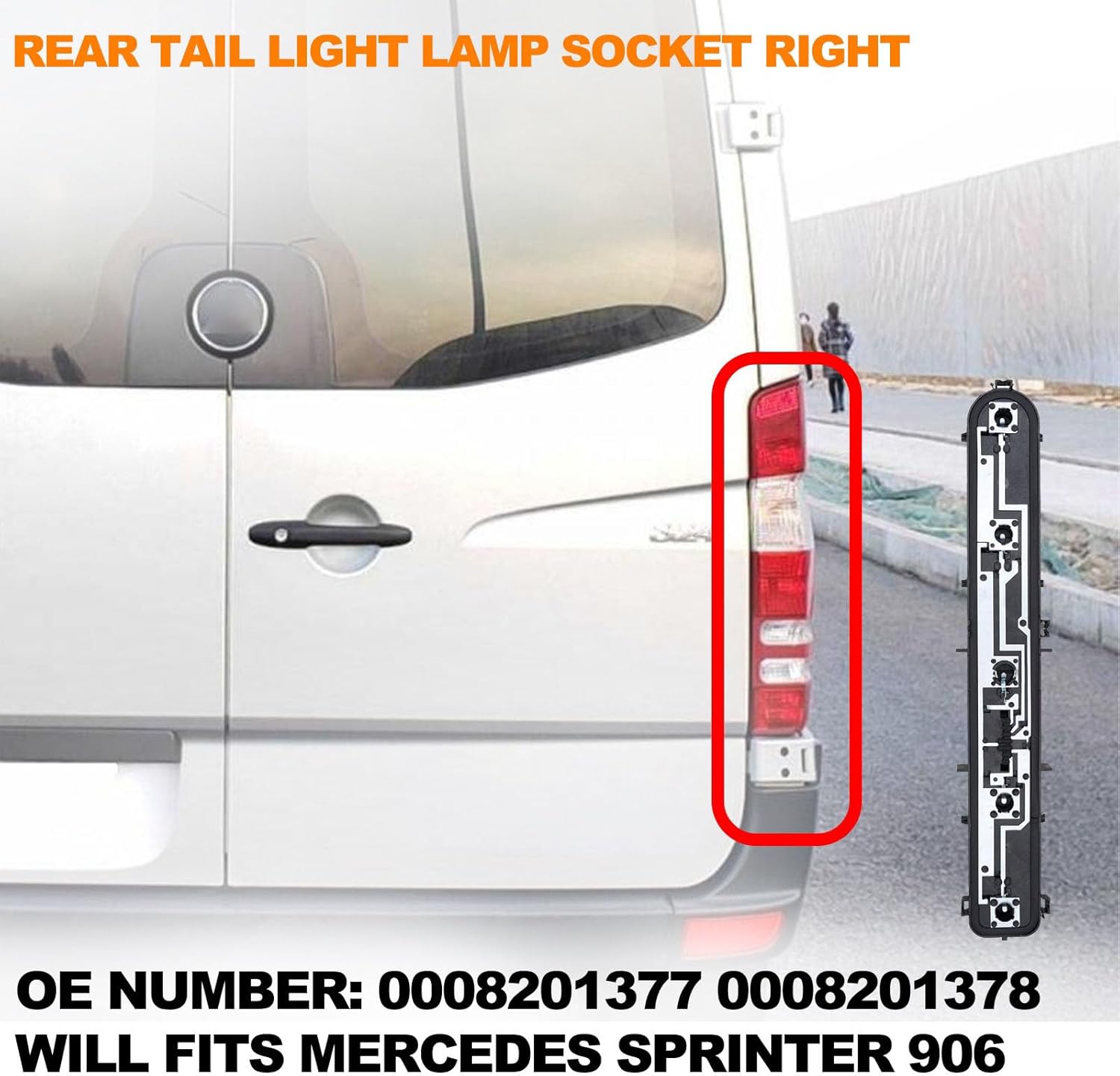 MP&PV Auto Parts Sprinter Circuit Board, Left&Right Automobile Taillight Circuit Board Compatible with Mercedes Van Sprinter W906 2500 3500 2007-2018 OE 0008201378,0008201377 (Left&Right)