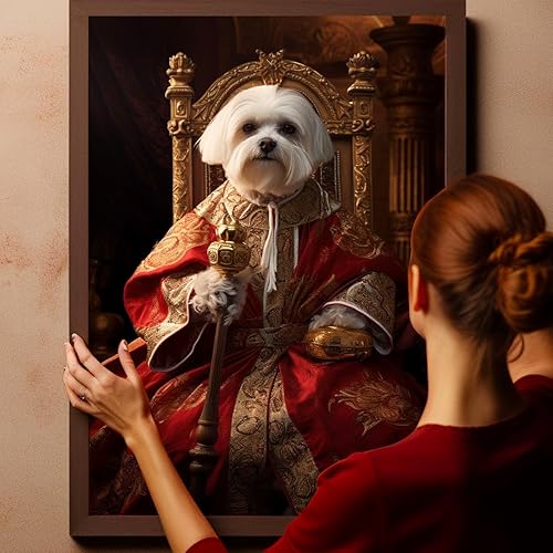 Miniatura 634 de Thuan Chow Chow Retrato de mascota con disfraz real de perro en un disfraz retrato de perro con vestimenta Retrato medieval de mascota retrato