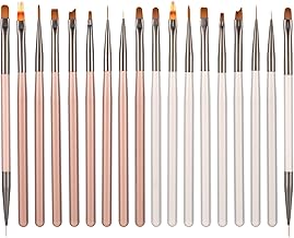 18 Pieces Nail Art Brush Set, Nail Art Design Brush, Nail Gel Paint Brush, Drawing Pen, Nail Liner, Dotting Brush for DIY, Manicure, Salon, Home, Nail Brush Set