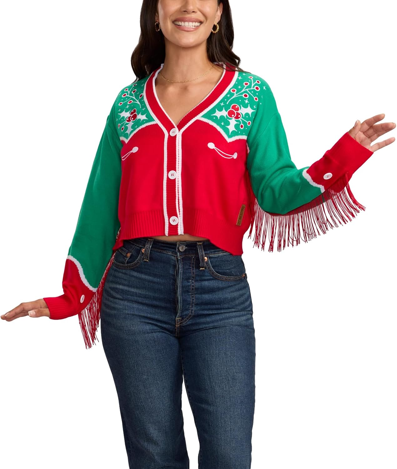 Tipsy Elves Women's Cropped Christmas Sweaters - Cute and Festive Holiday Pullovers for Women