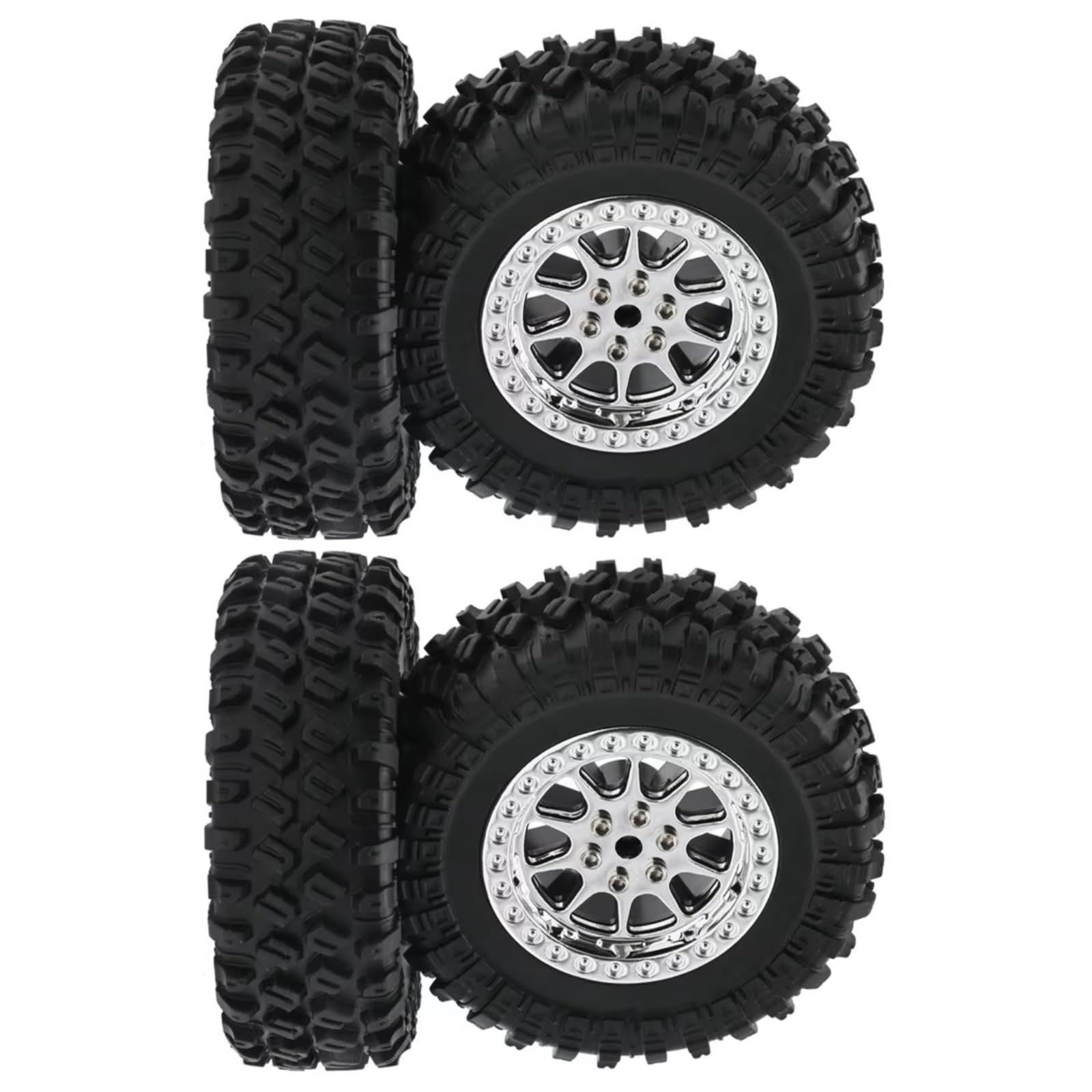 para MN D90 para MN98 para MN99S para MN82 para WPL C14 C24 C34 B14 B24 4 Uds Neumáticos De 70mm Rueda RC Piezas Mejora Coche Accesorios Piezas Repuesto RC