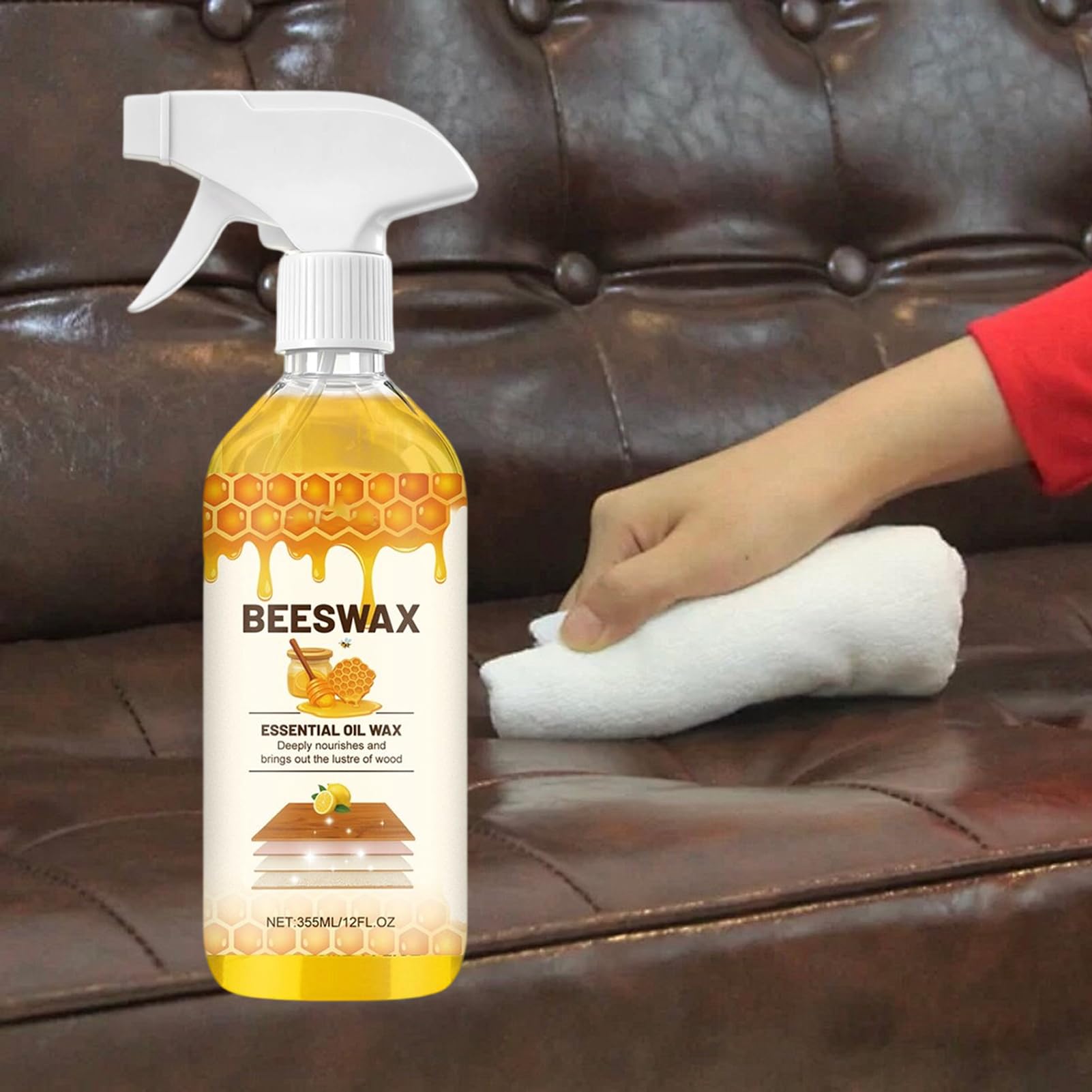 Riparazione per pavimenti in legno duro | 355 ml spray per legno lucido e cura – Spray per la protezione dei mobili – per la riparazione di su pareti, armadi, pavimenti, porte, in cucine