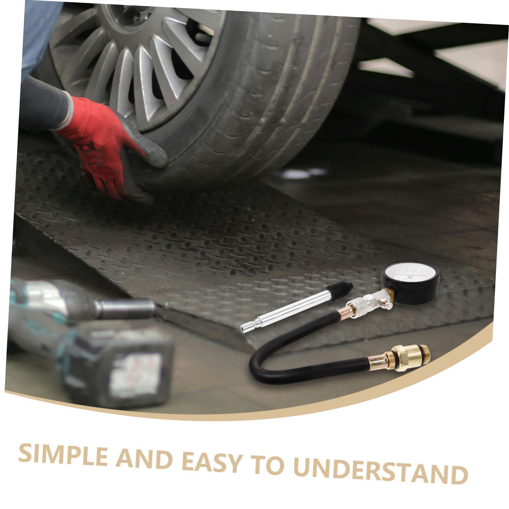 PLAFOPE Comprobador De Compresión De Cilindros Medidor De Compresión Automotriz Kit De Manómetro Herramienta Profesional Para Comprobador De De Motor