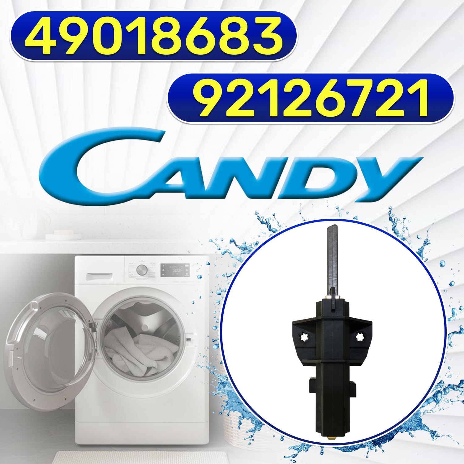 Candy/Hoover 49018683 spazzole di carbone lavatrice