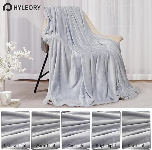 Miniatura 4 de Manta de forro polar tamaño individual, color negro, para sofá, cama, campamento, viajes, manta mullida y acogedora de felpa de 66 x 90 pulgadas,