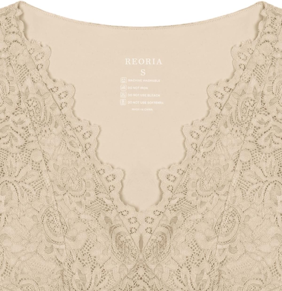 REORIA Womens Sexy V-Neck Sleeveless Double Lined Going Out Y2K Trendy Lace Cropped Tank Tops - Image 5