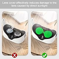 Vista 7 de TOMSIN Cubierta facial de silicona VR cubierta de agarre de cobertura completa cubierta frontal con cubierta de lente protector antitiro con correas