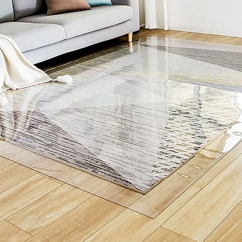 Miniatura 2 de Camino de piso de plástico de vinilo transparente para suelos duros, protector de alfombra impermeable de pelo bajo, uso en interiores y exteriores,