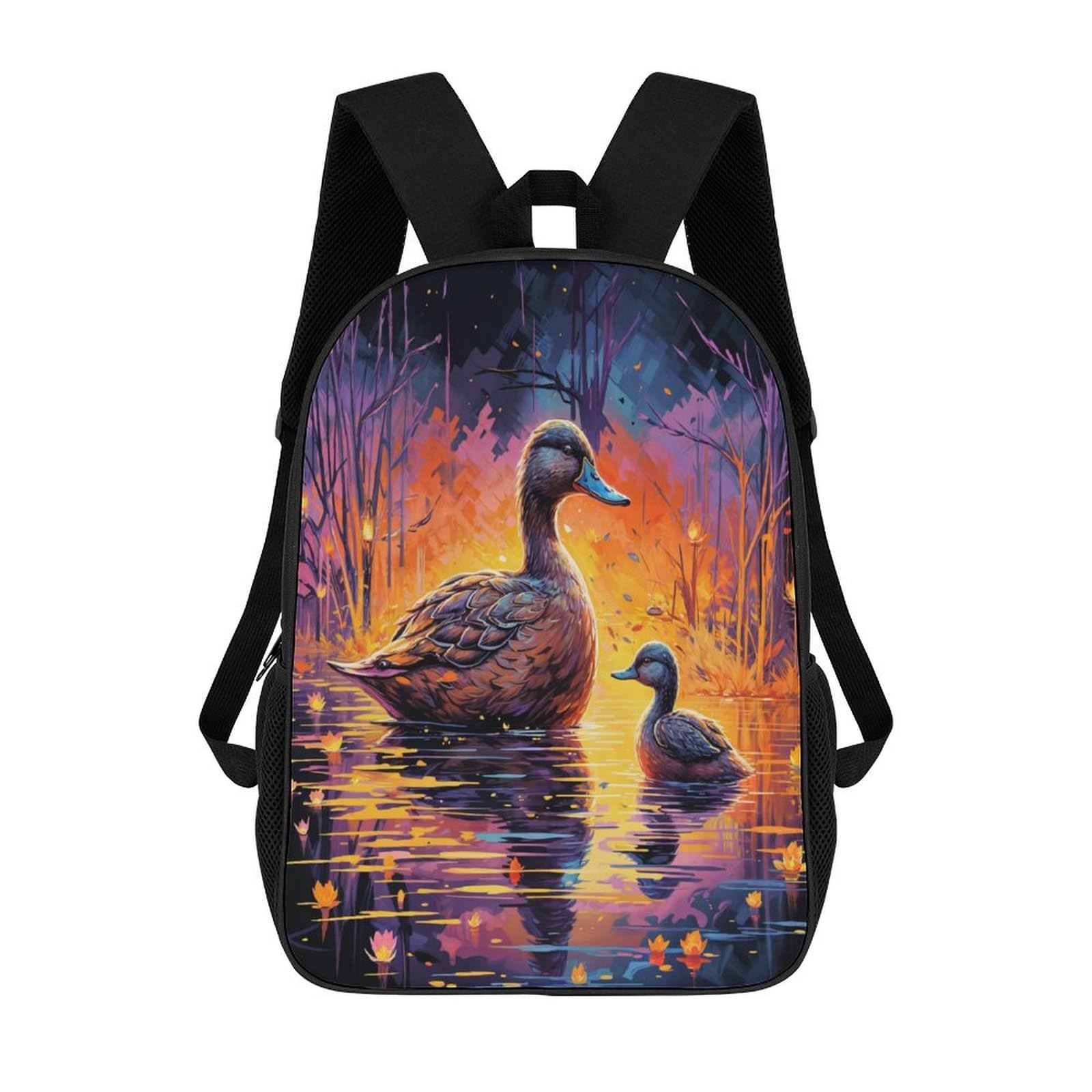 TNFHSOFT Duck Bookbags 3D Printed School Backpacks Boys Girls Personalized Rucksack School Bag Primary Student Kids Bookbag 17inch