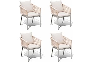 SUNSITT Patio Dining Chairs: Epitomizing Woven Rope Comfort and Style