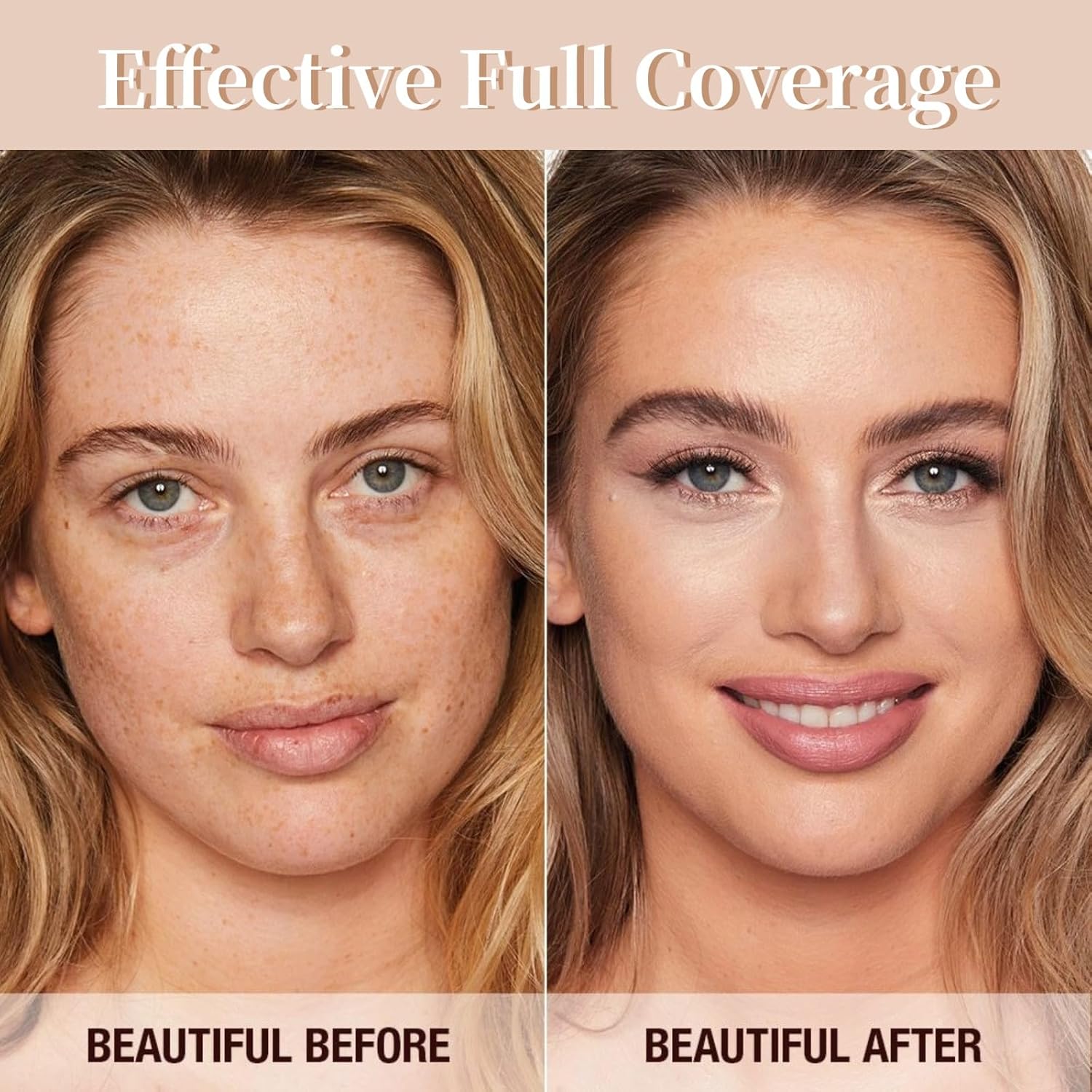 Liquid Foundation Cream, Full Coverage Matte Concealer Base Primer for Face Makeup, Waterproof Longwearing Flawless Makeup Base Foundation Hides Wrinkles & Lines for All Skin Tone (BEIGE 3, 1.3 Fl Oz) - Image 4