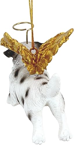 Miniatura 54 de Design Toscano Pitbull Dog Angel - Adorno navideño para árbol de Navidad, 4 pulgadas, resina de piedra fundida, acabado marrón y dorado Marrón