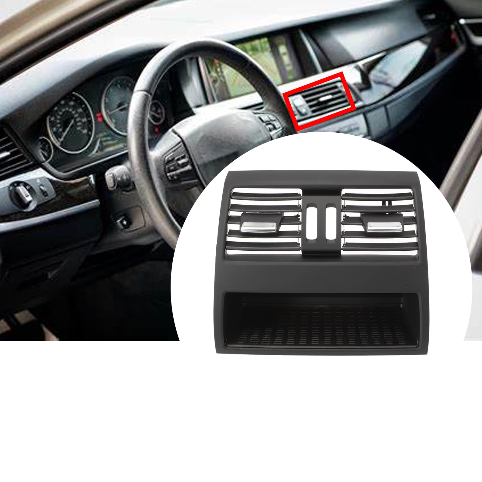 Grille d'aération arrière compatible avec console centrale F10 F11 Série 520 523 525 528 530 535 550 M5 2010-2016 64229172167