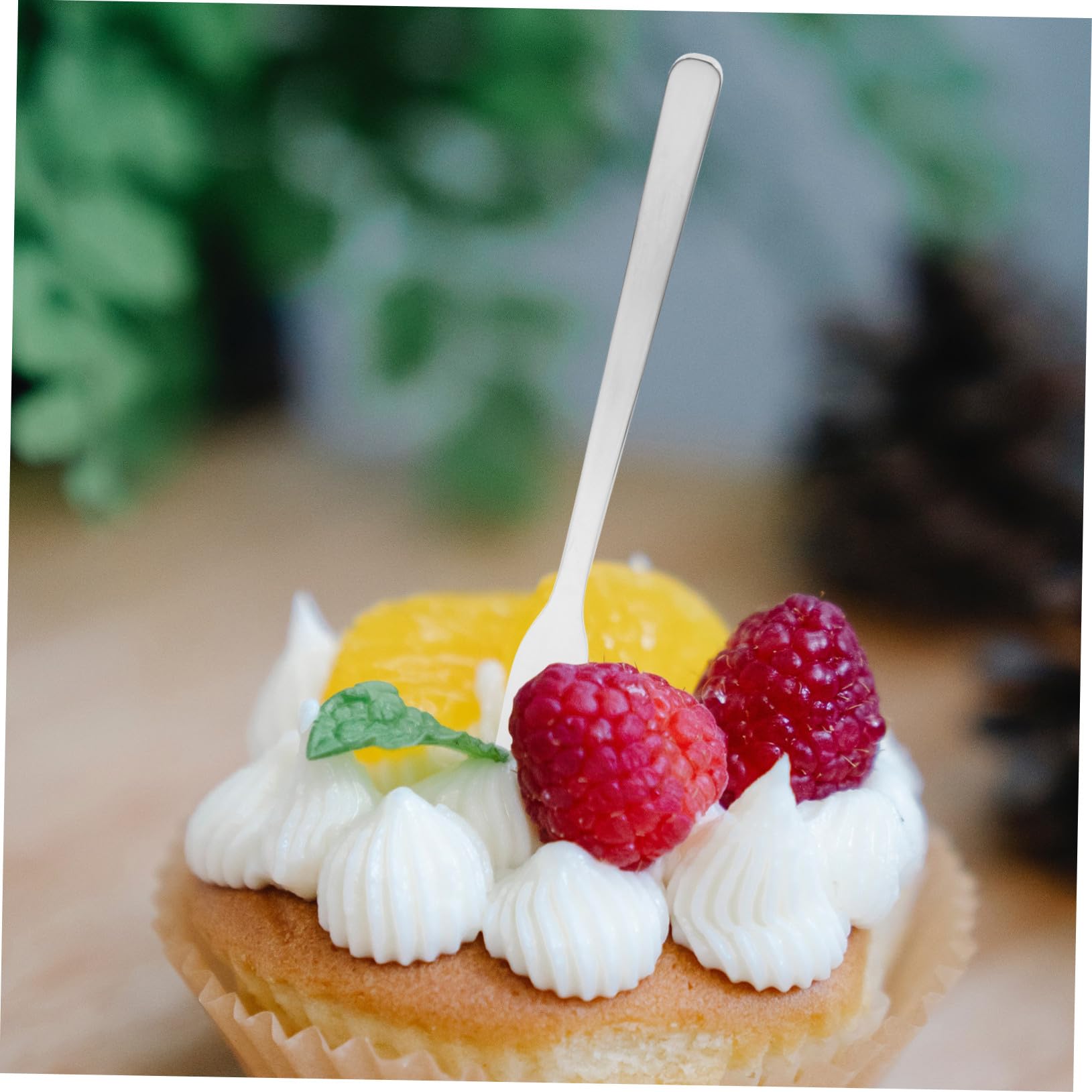 KOMBIUDA 8 pezzi Forchettine in Acciaio Inossidabile per Dessert Frutta e Antipasti Design Ergonomico e Riutilizzabili per Servire Insalate e Piccoli Piatti
