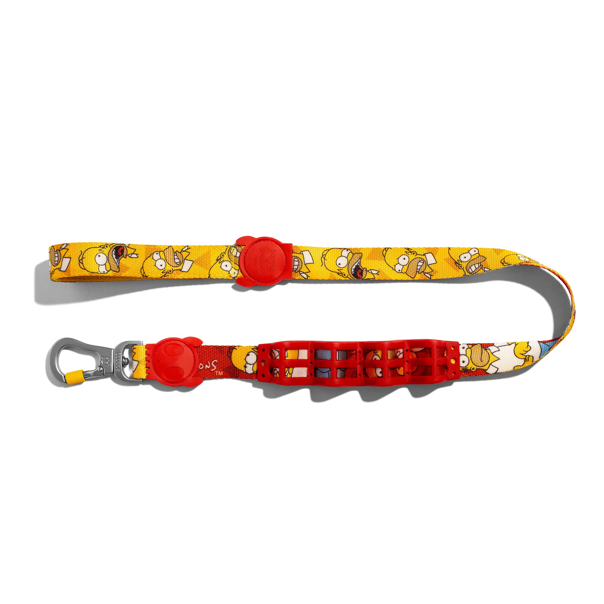Zee.Dog The Simpsons | Homer Simpson Ruff Leash | klein | stoßdämpfende Hundeleine | weiche Leine mit Haken für zusätzliche Sicherheit