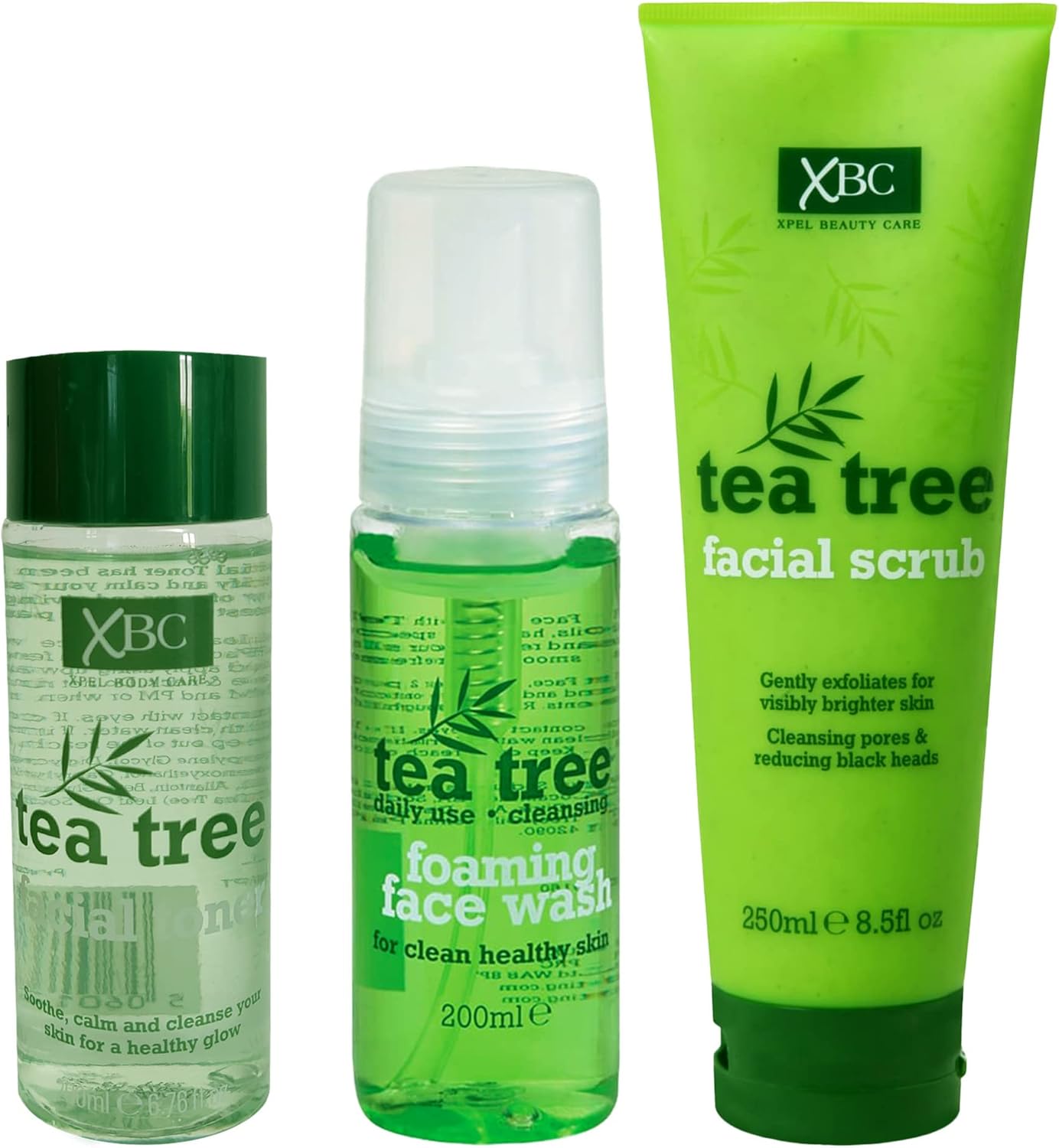 Tea Tree Face Wash Set, Contains Foaming Face Wash Skin Cleanser