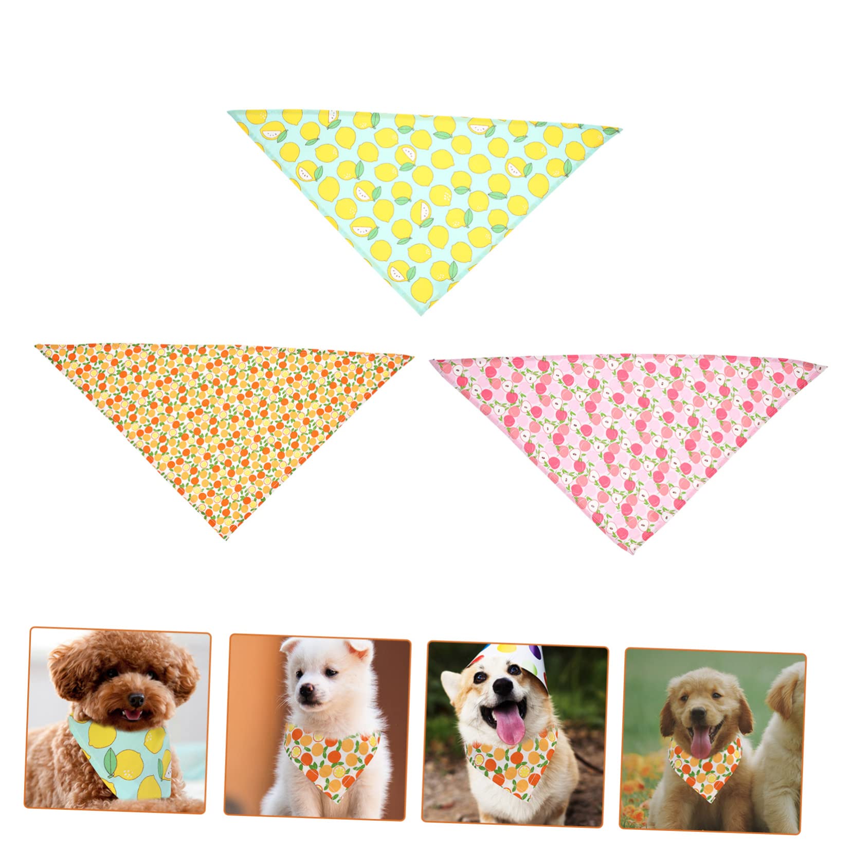 FOMIYES 12piezas Bufandas para Mascotas Coloridas Bandanas para Perros y Gatos Accesorios Resistentes y para Fiestas y Fotografías