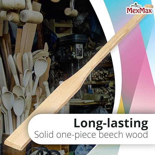 Miniatura 7 de CHAMPS Espátula de madera de 36 pulgadas de largo utensilios de mango extra largo cuchara de cocina Cajun para remover y mezclar - espátula grande