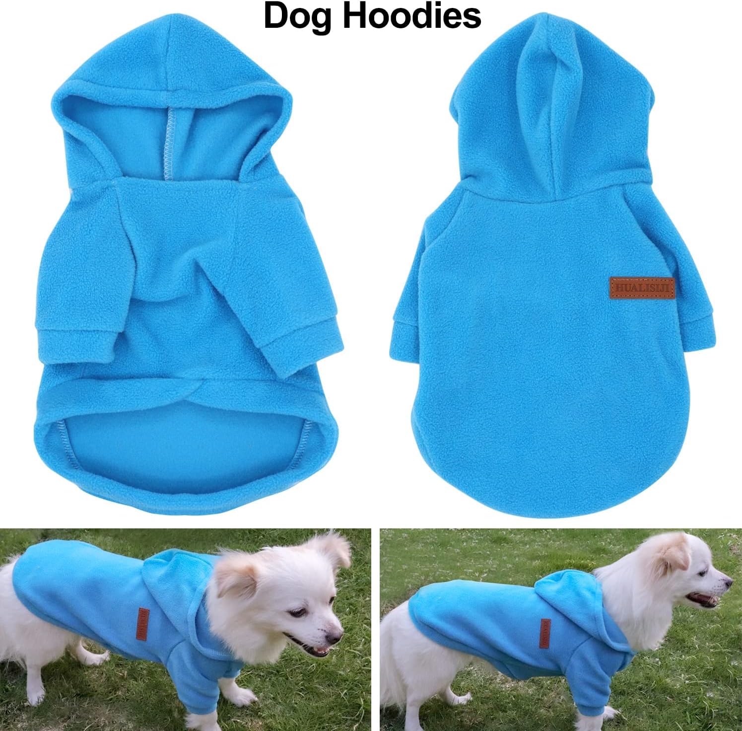 HuaLiSiJi Dog Hoodie Dog Sweatshirt Elasticity Fabric is Quite Comfortable, Soft and Warm for the Animal and Easy to Wear (Blue, XS) - Image 2