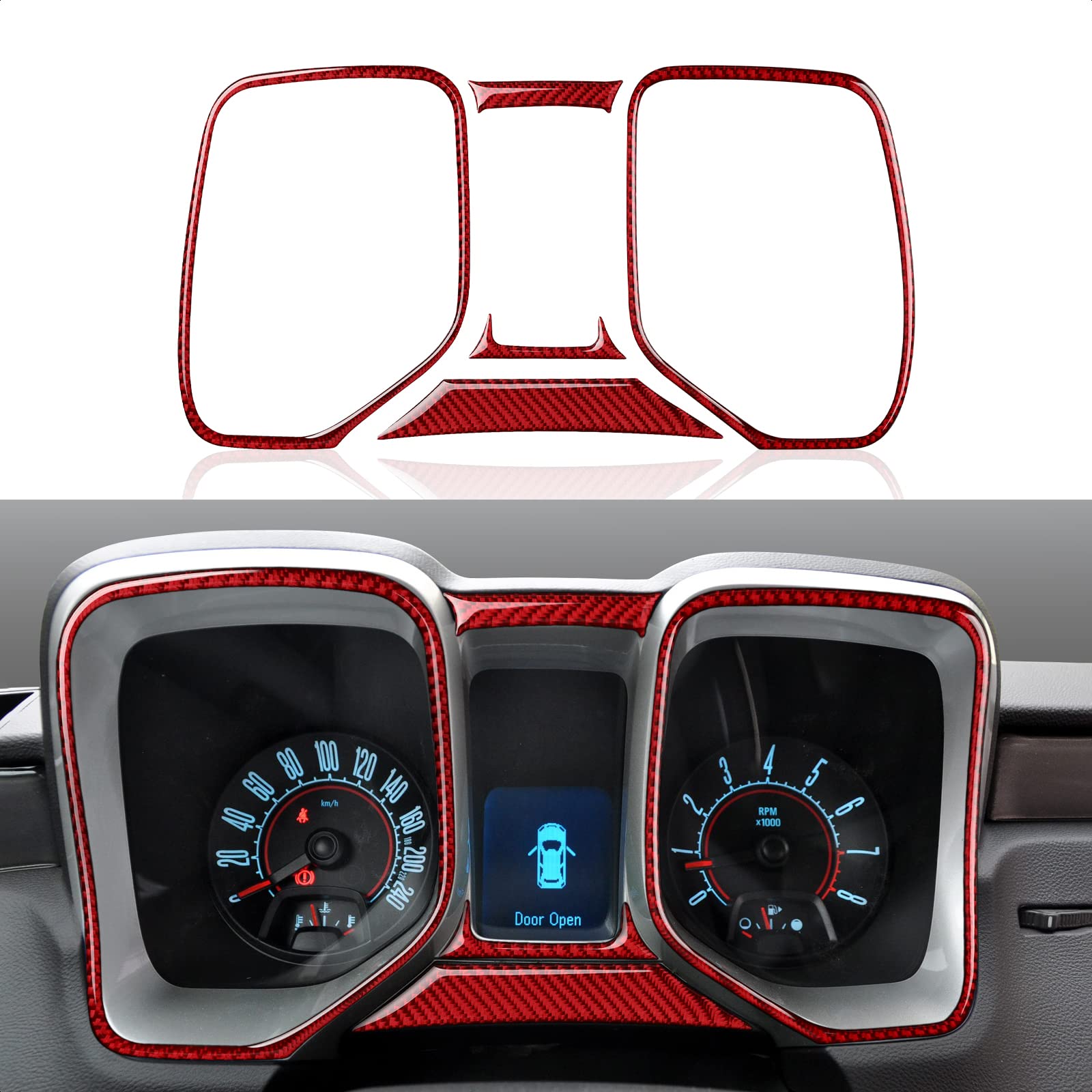 Car Speedometer Frame Sticker Carbon Fiber Interior