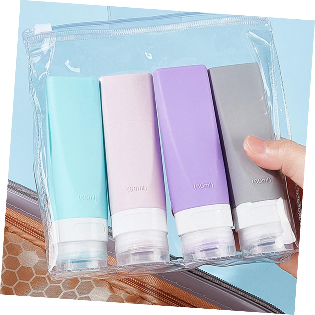 Didiseaon 9 Pz Bottiglia Portatile Bottiglie Da Viaggio Ricaricabili Contenitori Da Viaggio Per Articoli Da Toeletta Bottiglia Di Sapone Da Viaggio Contenitore Per Lozioni Gel Di Silice