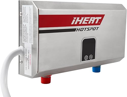 Miniatura 3 de HS-4 120V 29A 3.2KW Caja de acero inoxidable 6.5" x 11.5" x 3", 5.25 lb, 12" CPT AWG #10 Calentador de agua eléctrico punto de uso