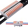 50PCS DIN Rail Connectors Block Terminal Kit,Universal Class Terminal Blocks Kit with Rail Clamp Marking Strips for Electrical Wires (50)
