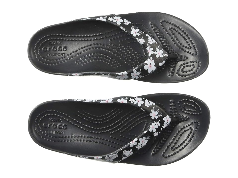 

Crocs Kadee II Seasonal Flip (Tropical Floral/Black) Women's Shoes