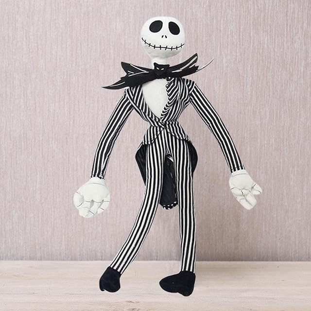 Wukesify Nightmare Before Christmas Plush, 50cm Nightmare Before Christmas Doll, Jack Skeleton Plush Doll Toy, Christmas Ornament Home Office Stuffed Animal Doll Decor, Gifts For Christmas Decoration