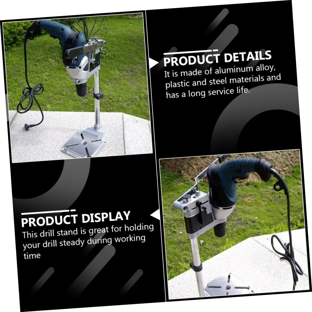 Adjustable Drill Press Floor Stand with Iron Base Single Hole Drill Stand Bench Clamp Holder Workshop Accessories