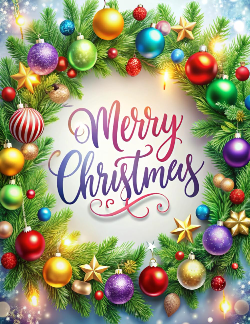 Merry Christmas: Das große Weihnachts-Ausmalbuch für Kinder (50 Seiten)