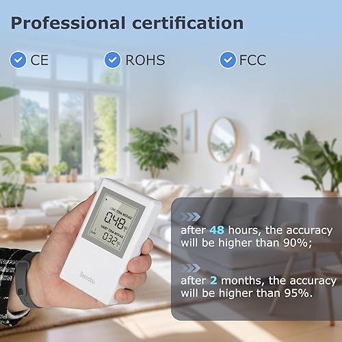 Miniatura 5 de Detector de radón para el hogar, Probador de radón rápido y preciso para monitoreo a corto y largo plazo de niveles de radón en el aire, medidor de
