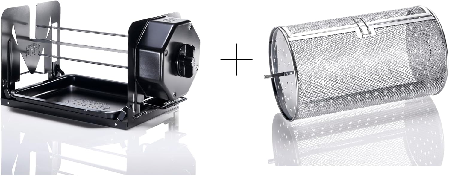 ROTOQ 360 Cordless Universal Rotisserie In Black Plus