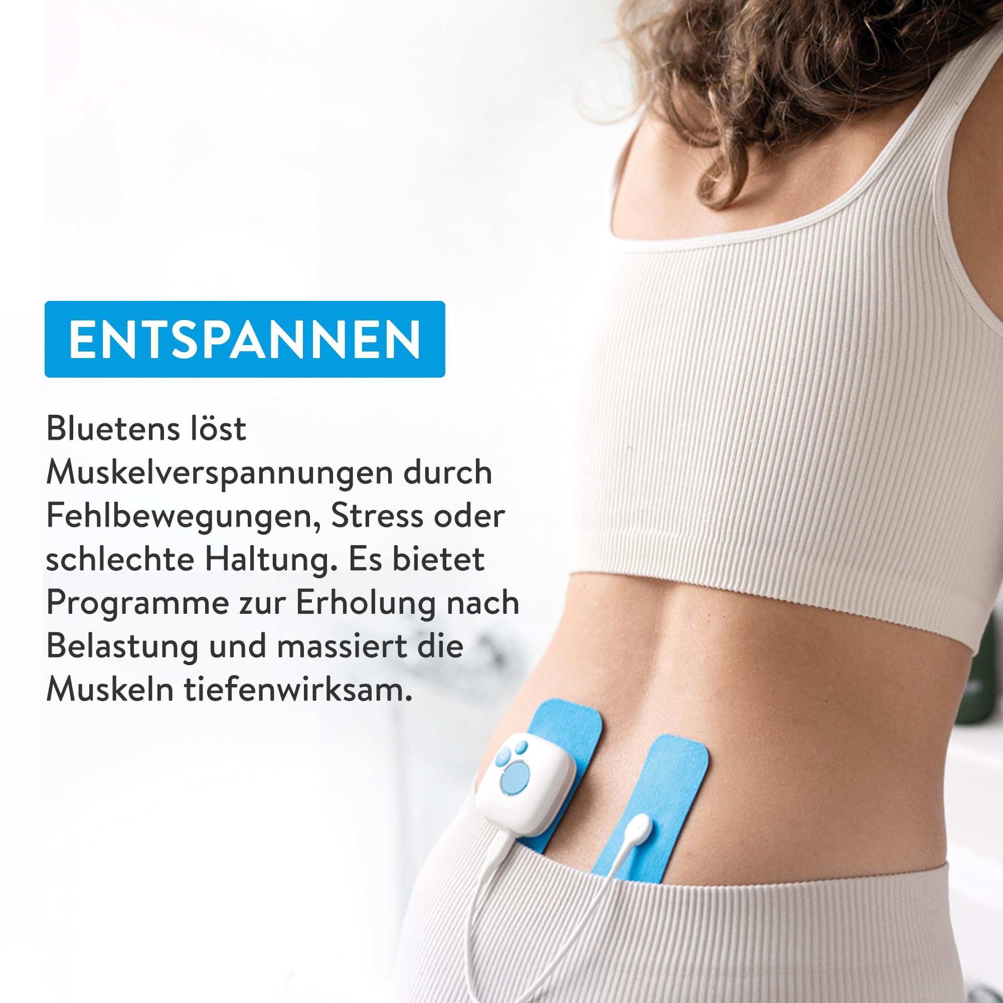 Bluetens Classic 2 Digital TENS/EMS Gerät, Elektrostimulationsgerät, Schmerztherapie, Muskelentspannung, Massage
