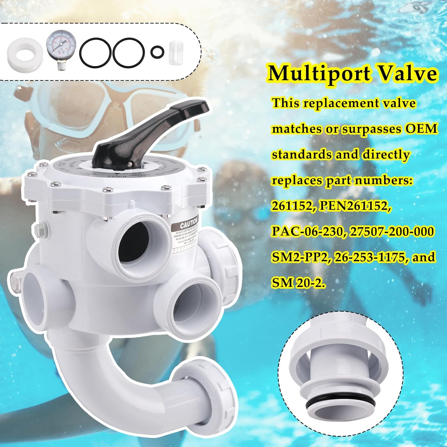 261152 Multiport Valve Kit 2" replace for Pentair FNS/FNS Plus/Nautilus Filters