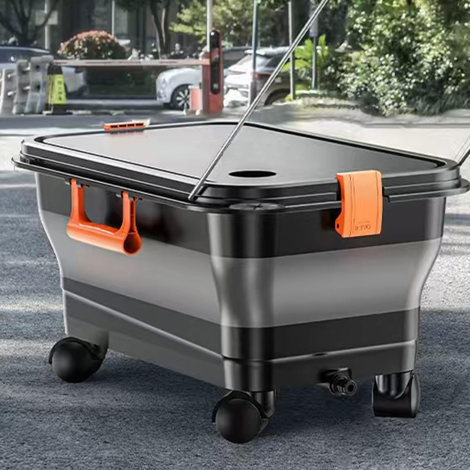 Réservoir d'eau pour Nettoyeur Haute Pression, Réservoir Organisateur 22 litres pour Lavage Auto, Conteneur Pliable de Rangement pour Jardinage Extérieur et Lavage Auto Familial