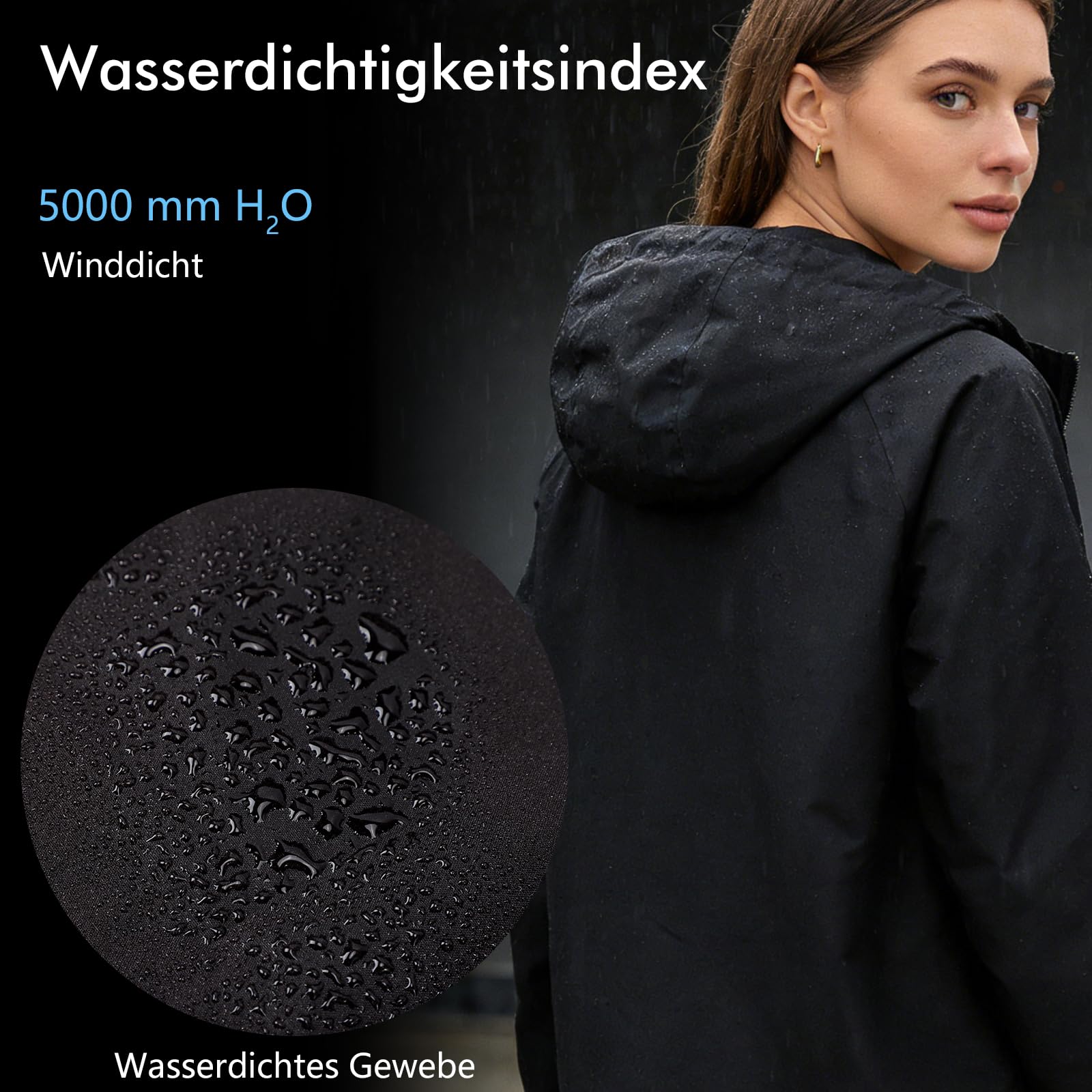 Leichte Regenjacke Damen, Regenjacke Damen Wasserdicht Atmungsaktiv, Fahrradjacke für Frauen Fahrrad Sport Outdoorjacke