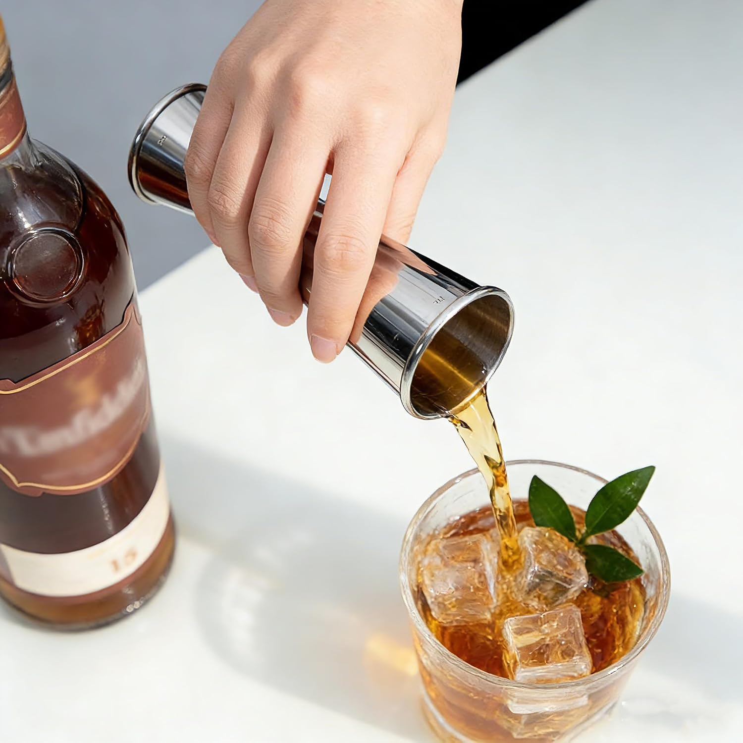 Cocktail Jigger Set 1oz/2oz, Stainless Steel Measuring Cups 2Pack
