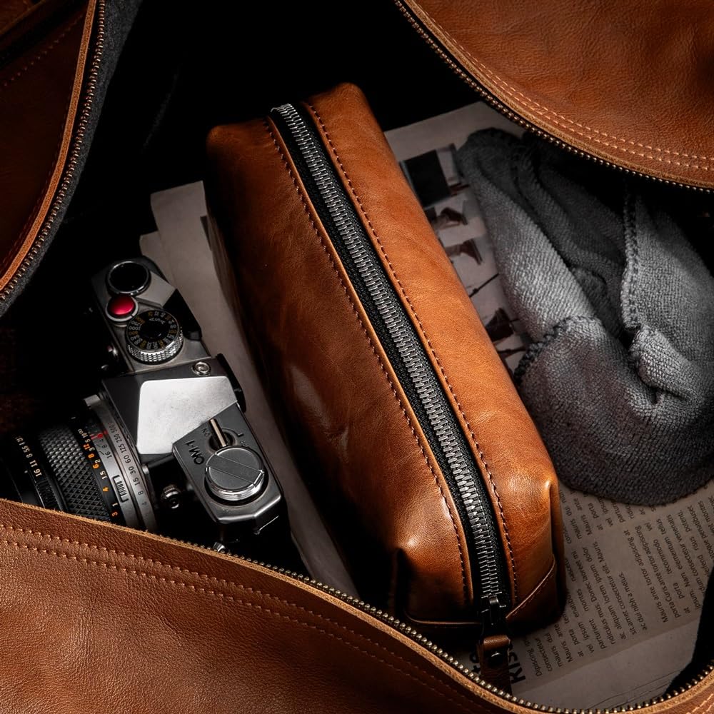 Neceser for Hombres y Mujeres, Bolsa de Viaje for Hombre, Estuche Organizador de artículos de tocador for Aseo, Kit de Afeitado Dopp Essentials de Viaje(Black)