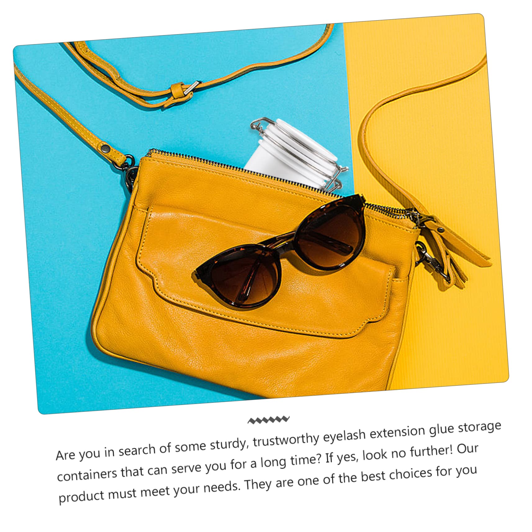 SOESFOUFU Professional Eyelash Extension Storage Jar 3pcs Lash Storage Box for Artists