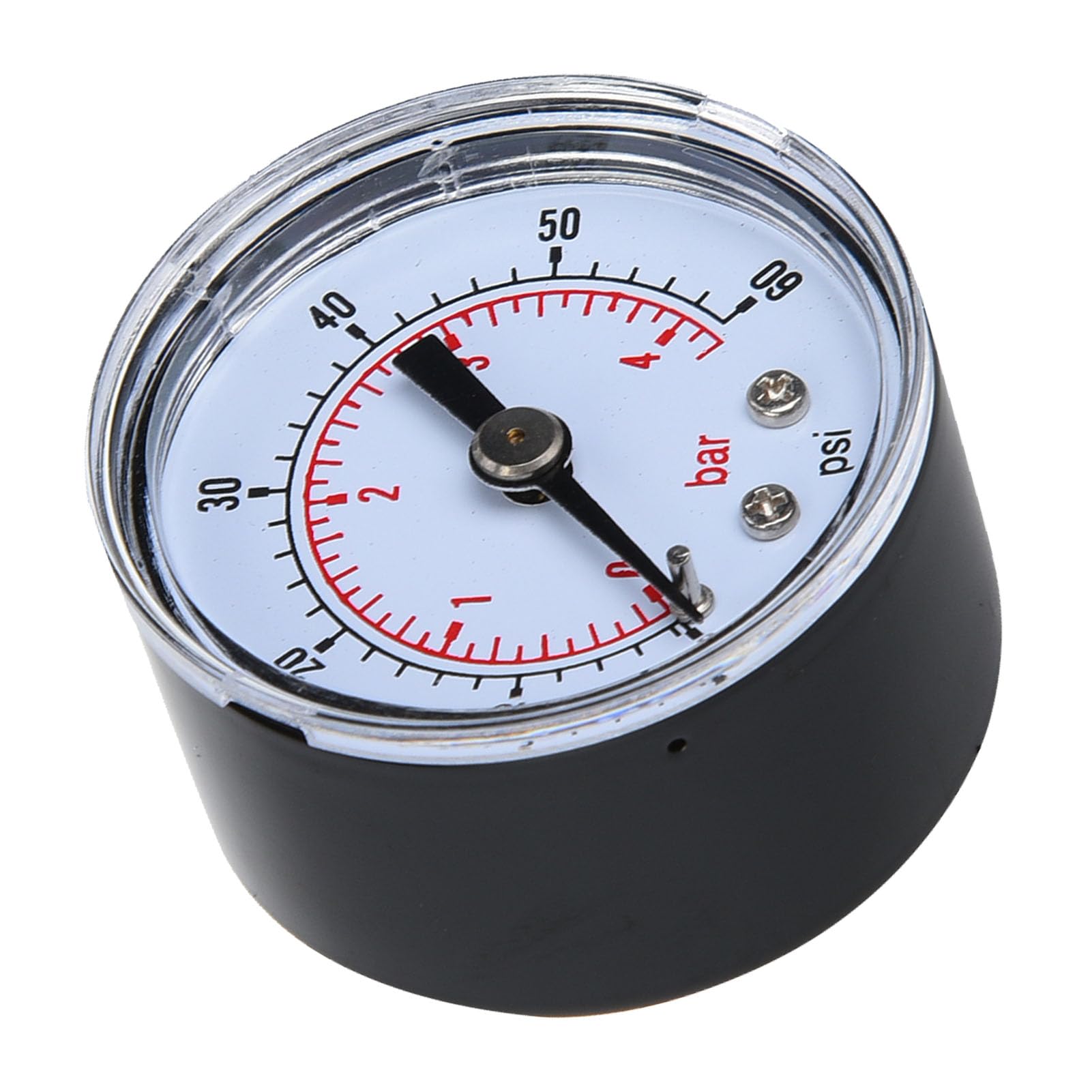 Connessione Posteriore del Manometro, Manometro Assiale, Quadrante BSPT Stabile 1/8 di Pollice Misurazione Accurata della Pressione 'aria, 'olio e 'acqua (0-60 psi, 0-4 bar)
