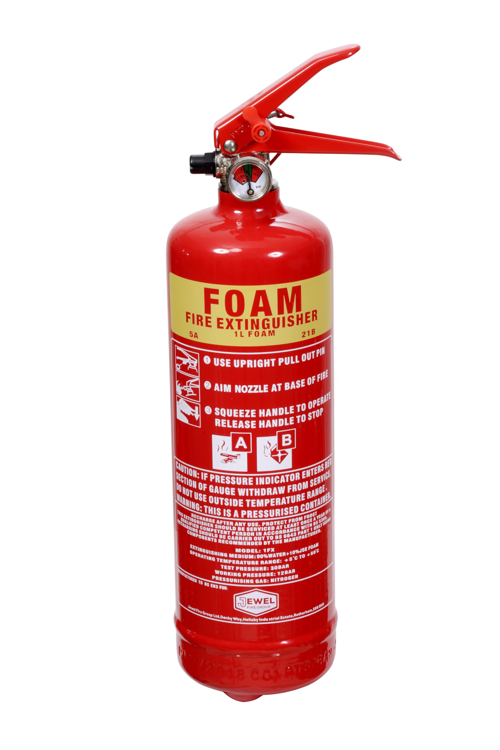 Premium FSS UK 1 Litre AFFF Foam Spray FIRE Extinguisher. CE Marked. Ideal for Boats Homes Kitchen Workplace Offices Warehouses WORKSHOPS GARAGES Hotels Restaurants