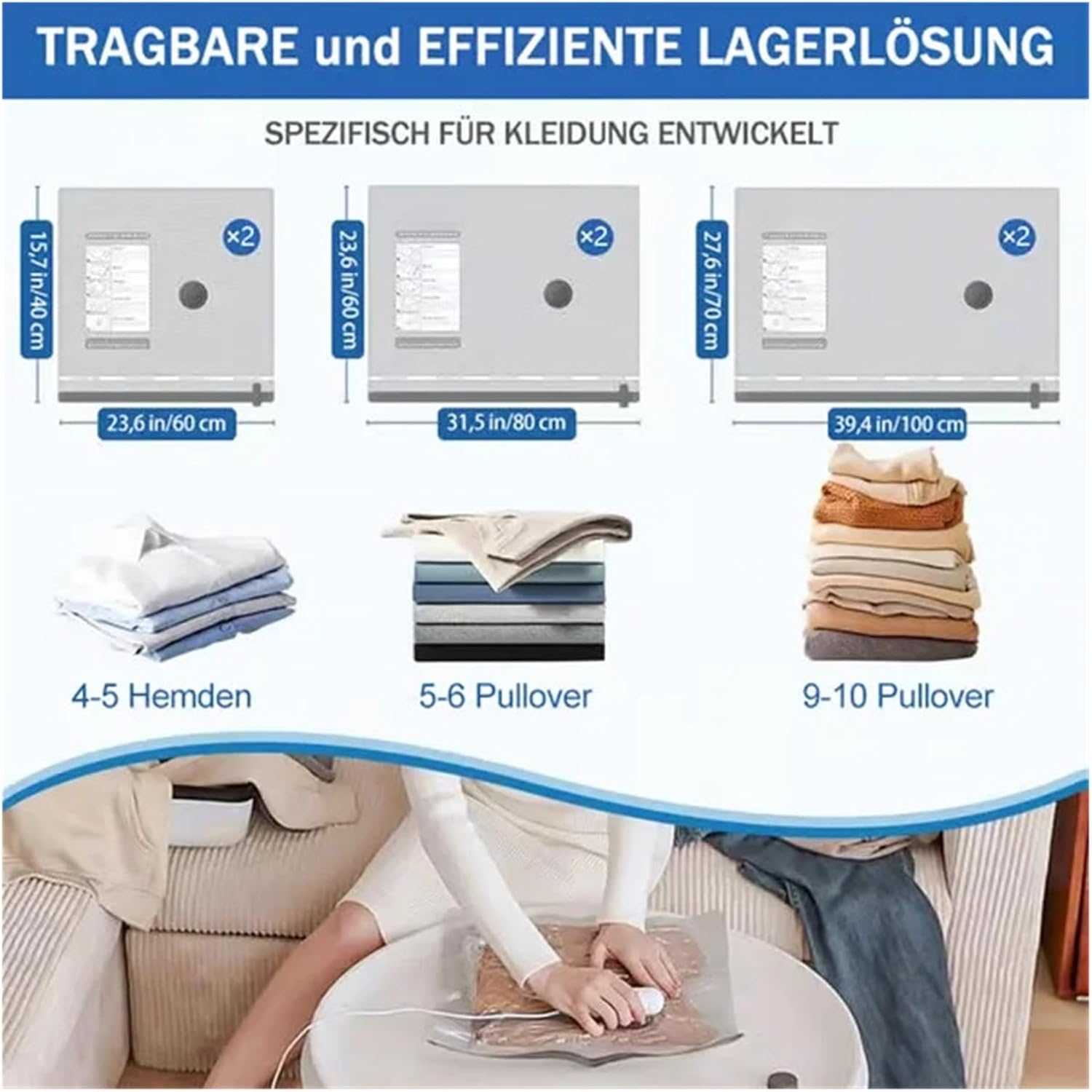Vacuum Storage Bags 6-12Pc Space Saver Bag Travel Rechargable Air Pump Various Seal Bag Pump for Compress Clothe Blanket Luggage
